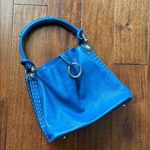 BCBG MxAzria Blue Leather Handbag